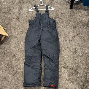 Kids Gray Snow Bib - Pink Platinum